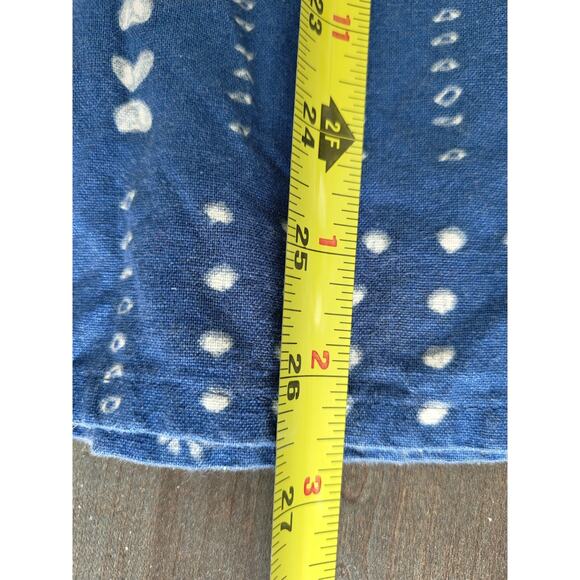 Express Men’s XS Button Up Shirt Blue White Bandana Print Short Sleeve Casual - Picture 4 of 7